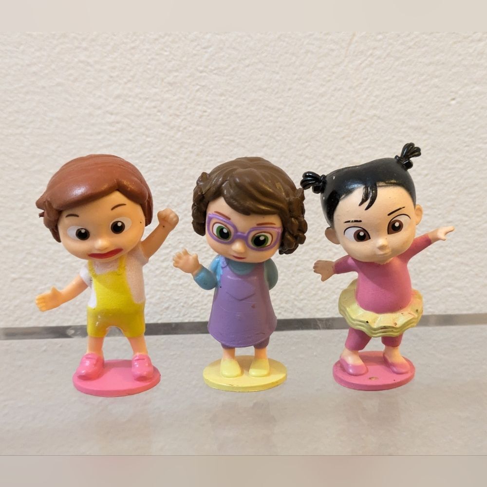 Cocomelon Toy Mini Figures Set Of 3, 2.25" tall